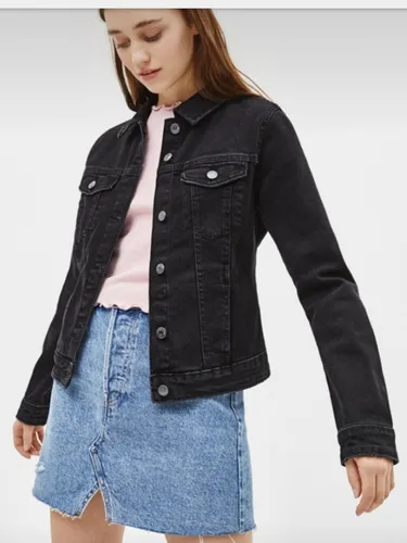 Camperas de jean negras mujer clearance