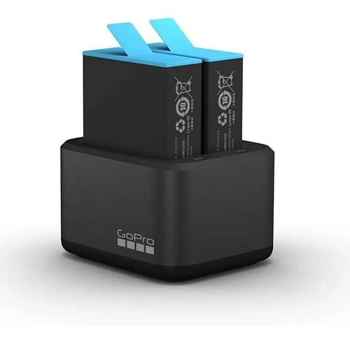 Imagen 2 de 6 de Cargador Doble Bateria Gopro Hero 9/10 Black + 2 Baterias