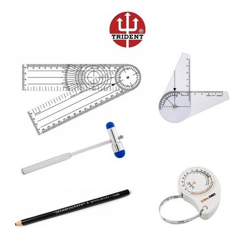Kit Goniômetros Fisioterapia Universitário Cores