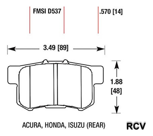 Balatas Disco  Trasera Para Honda Accord   1991