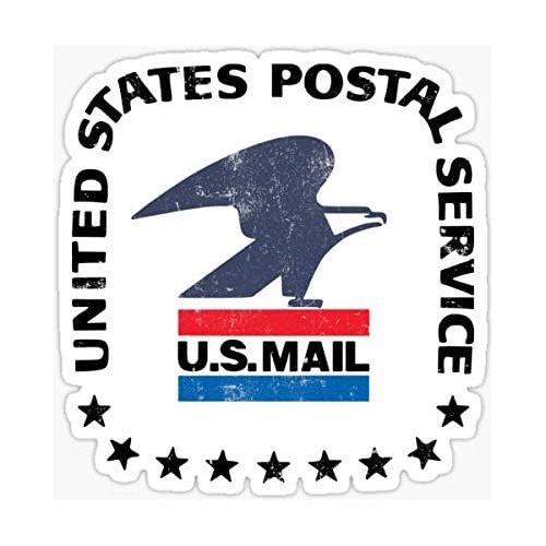 Etiqueta Engomada Vintage Del Servicio Postal De Estados Uni