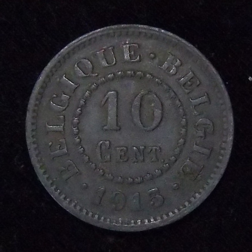 Bélgica 10 Cents 1916 Exc Km 81 Primera Guerra