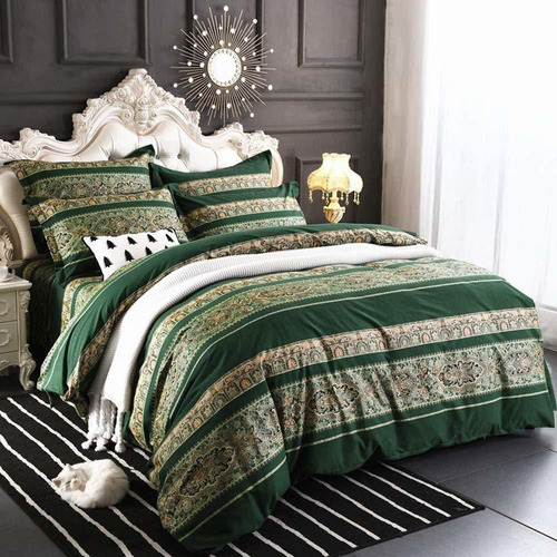 Bohemian Vintage Queen Size Juego De Ropa De Cama De Al...