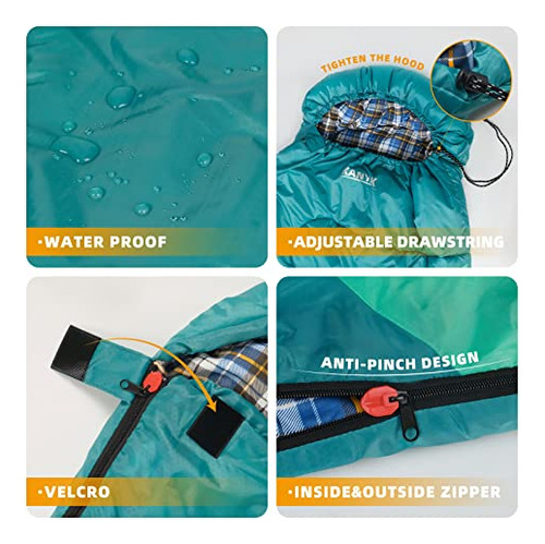 Saco De Dormir Para Campamento 0c, 3-4 Estaciones
