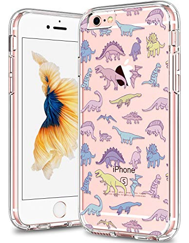 Bicol iPhone 6 Case,iPhone 6s Case,dinosaurs Pattern Clear D