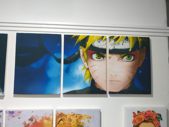 FJLOVE Impresiones De Lienzo Naruto Carácter Imagen De 5 Cuadros Combinables Decorativas Póster Decoración,Frameless+A,100x55cm 