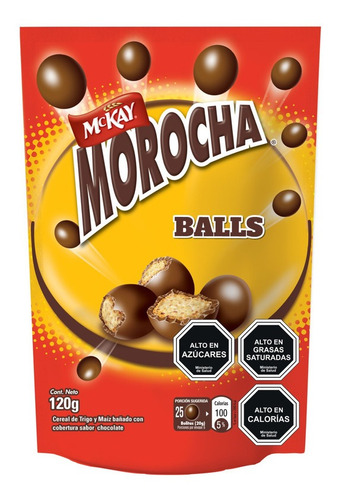 Chocolate Morocha Balls Mac Kay 120gr(2 Unidad)-super