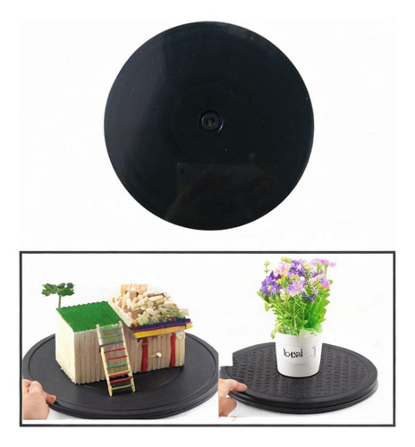 Soporte De Exhibición Giratorio, Placa Giratoria De Negro