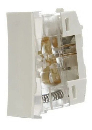 Imagen 2 de 4 de Llave De Luz Sica Blanca - Pulsador 1 Módulo - Pininfarina