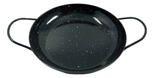 Paellera Chapa Enlozada Dos Asas Gastronómica 24cm Cocina Color Negro