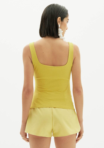 Blusa De Alça Com Franzidos Amarante