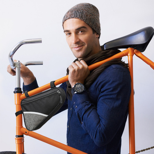 Bolsa Delantera Para Bicicleta Con Banda Reflectante, Bolsa