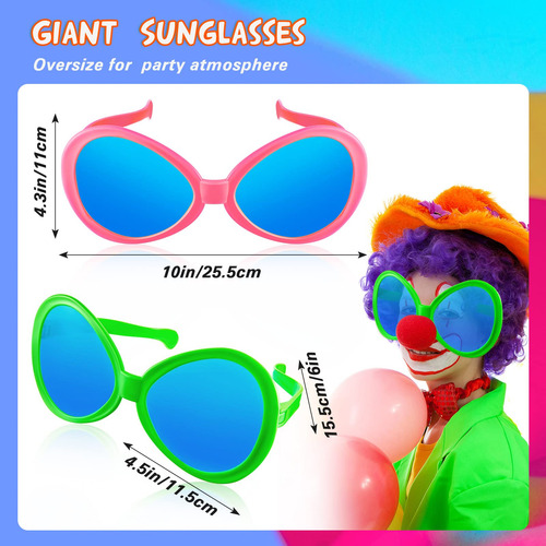 Gafas De Sol Jumbo Flutesan Para Adultos Y Niños (rosa, Verd