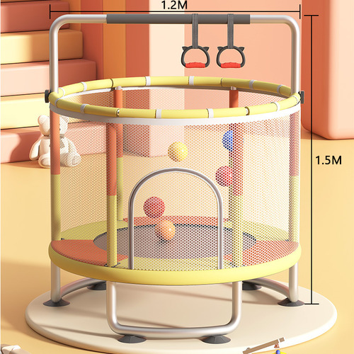 Trampolín Para Niños Red De Protección Segura De 360 Grados Amarillo