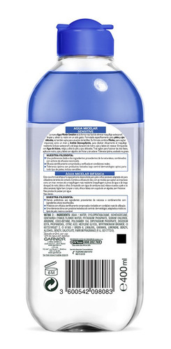 Imagen 3 de 6 de Agua Micelar Desmaquillante Garnier 400ml