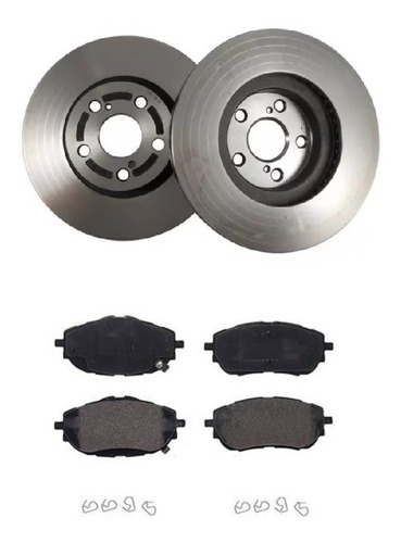 Kit De Discos + Pastillas Freno Toyota Corolla 1.8 15-20 Del