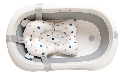 Tina Para Bebe Tubbies 2go - Small + Pad + Toalla De Capucha Tubbies 2 Go Small / Pad / Toalla Azul