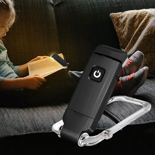 2 Usb Recargable Libro Luz Portátil Marcador Luz Clip En