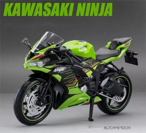 Modelo Kawasaki Ninja Zx-6r Verde 1:12