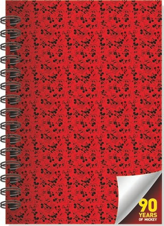 Cuaderno A6 Rayado Mickey Color Rojo - Tapa Dura