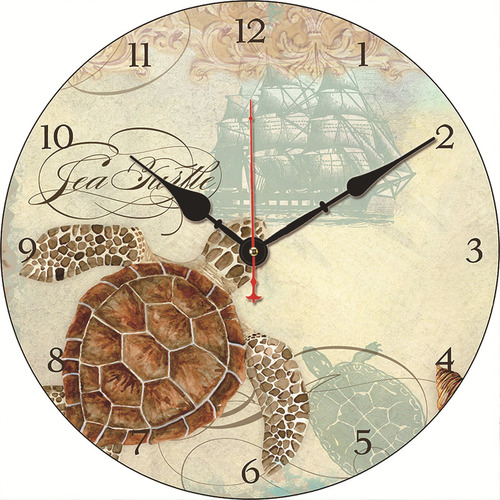 2020-0153 - Reloj De Pared Silencioso De Madera Vintage Con