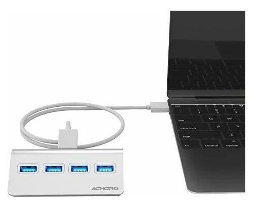 Hub Usb Portátil De 4 Puertos Compatible Con Macbook Windows
