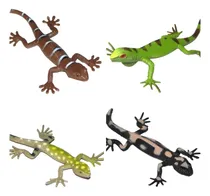 Comprar Lagartijas Pack X 4 Iguanas Animales Juguete Goma Deco Torta