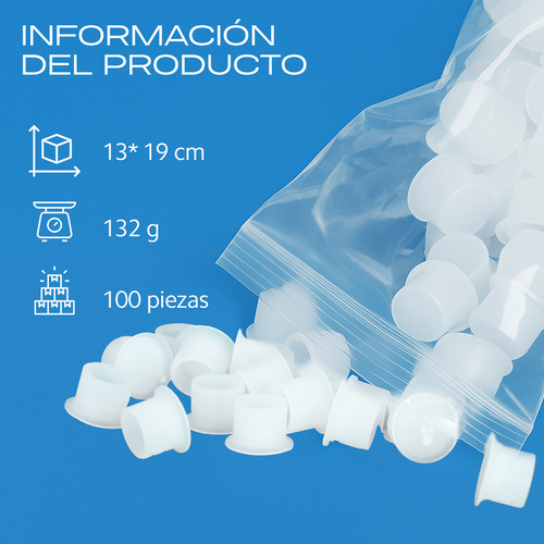 Ink Cups De Silicona Para Tintas De Tatuaje 12 Mm 100pzs Ouo
