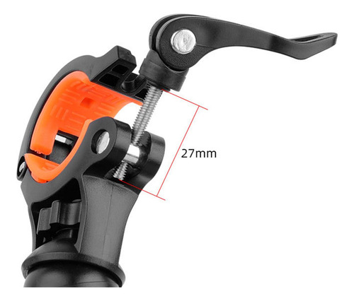 Soporte De Luz Para Bicicleta Soporte De Clip Soporte Negro