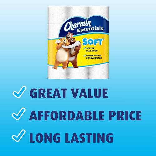 Papel Higiénico Charmin Essentials Soft, 30 Mega Rolls