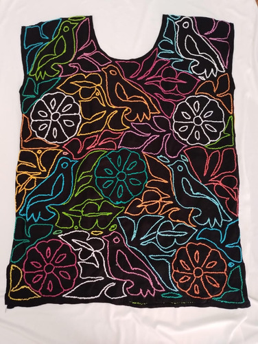 Blusa De Tela Rayón De Oaxaca (bordada A Mano)