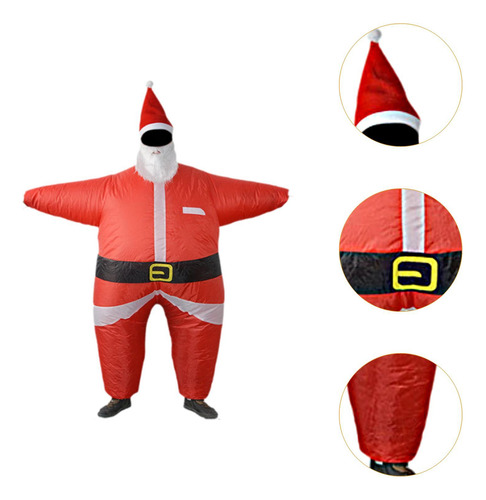 Disfraz Inflable De Papá Noel, Ropa De Cosplay Navideña