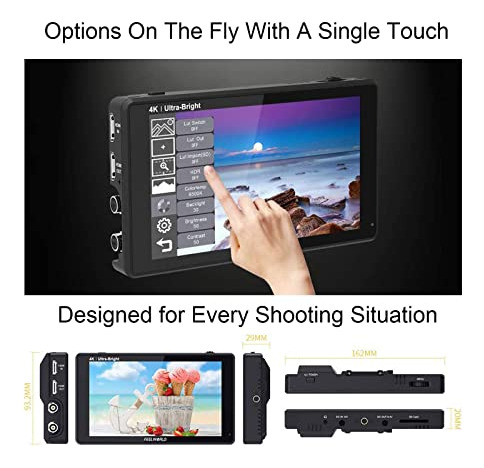 Lut 3d Feelworld Lut6s De 6 Pulgadas, Ultrabrillante, 2600 N