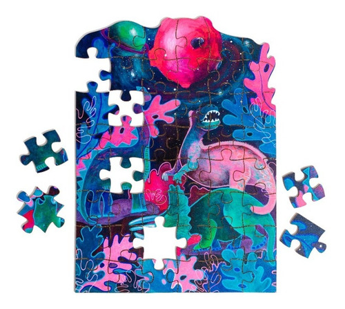 Juego Rompecabezas Puzzle Ilustrado Madera Dinosaurios
