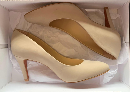 Stilettos Prune Talle 35 Color Nude 100% Cuero. Impecable!