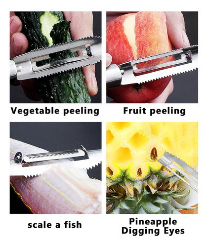 Rascador De Escamas De Pescado De Acero Inoxidable, Pelador