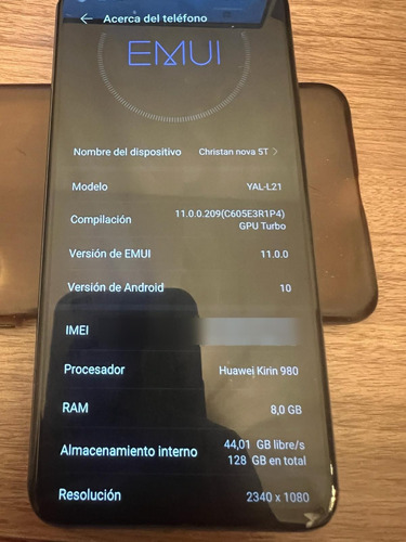 Huawei Nova 5t 128 Gb Black 8 Gb Ram