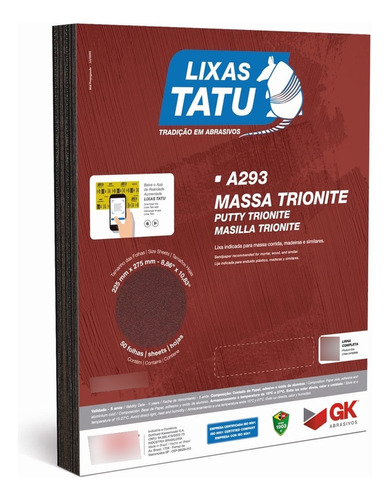 Lixa Massa Trionite 220 - Kit C/50 Peca
