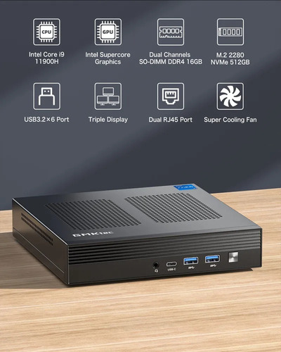 Mini Pc Intel 11º I9-11900h 16 Gb Ddr4 Ram 512 Gb Ssd Win11