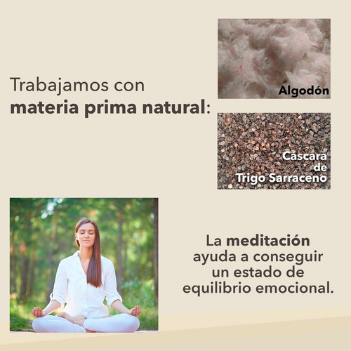 Imagen 4 de 6 de Zafu Mandala Relleno Con Cascara, Medium 15 X 45 Cm
