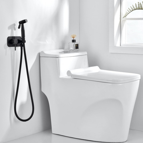 Duchador De Mano Negro Mate Para Inodoro Bidet Fria/caliente