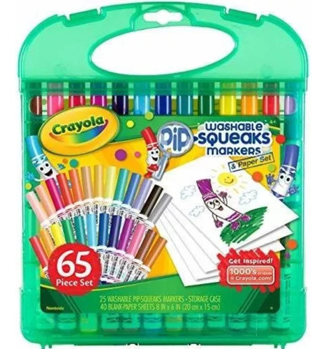 Crayola Maletin Marcadores Lavables 65 Piezas 