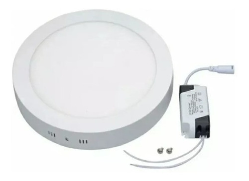 Foco Panel Led Plafon Sobrepuesto Redondo 18w Luz Blancofria