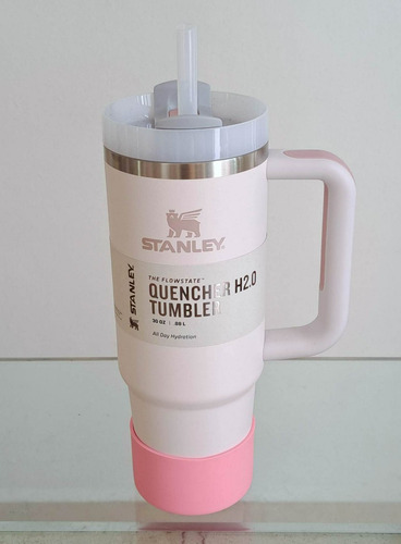 Stanley Quencher 30oz Vaso Taza Mug Termo Asa Con Funda Prot Rosa Claro-rosa Quencher