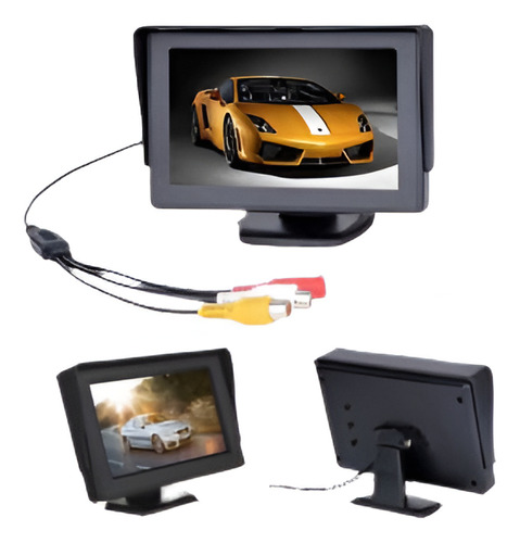 4.3  Led Pantalla Tft Lcd Color Monitor Retrovisor Coche Cám