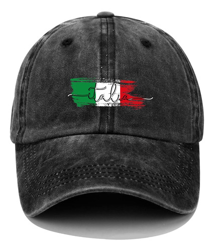 Italia Hat Gorra De Béisbol Desgastada Ajustable Jeans Vinta