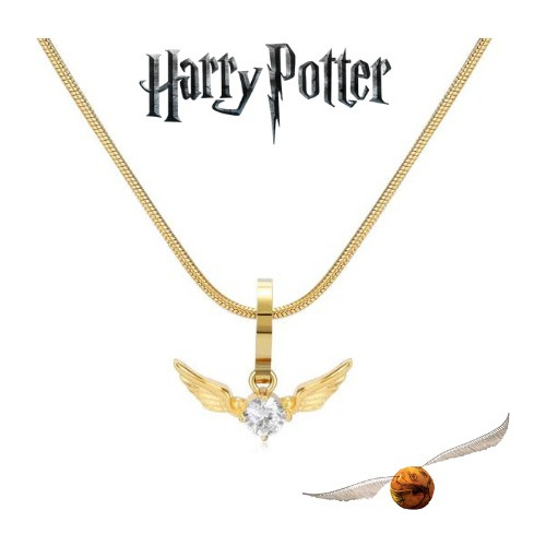 Collar Snitch Dorada Harry Potter Acero Oro Kyragold Promesa Color Dorado