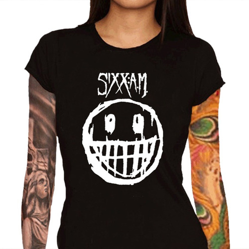 Camiseta Feminina Sixx:a.m - 100% Algodão