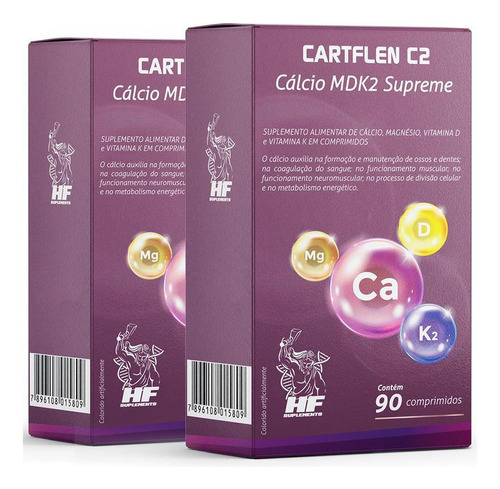 Suplemento Cartflen C2 Cálcio Mdk2 90 Comprimidos
