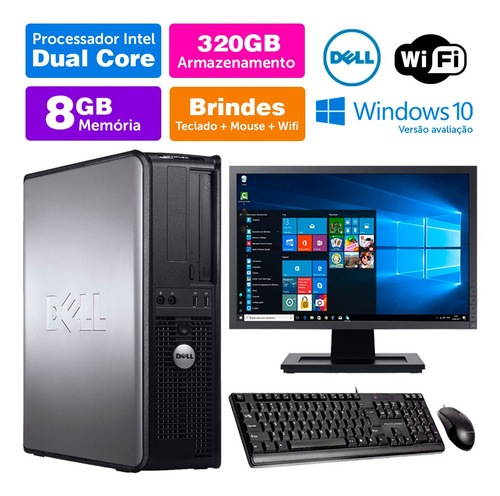 Computador Barato Dell Optiplex Int Dcore 8gb Ddr3 320gb 17w